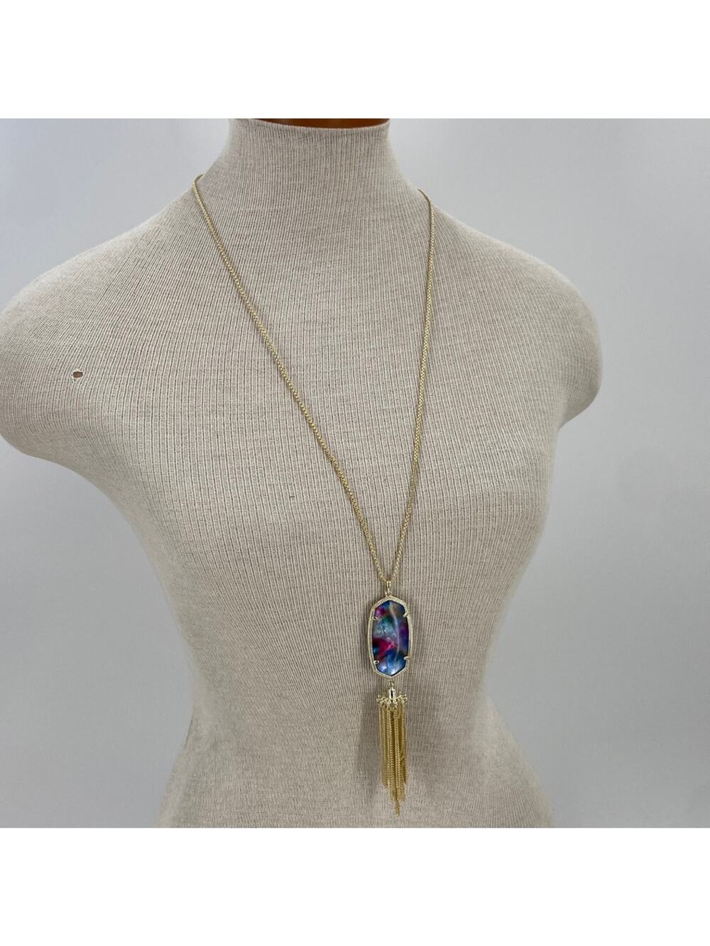 NWT Kendra Scott Rayne tassel gld 381 necklace